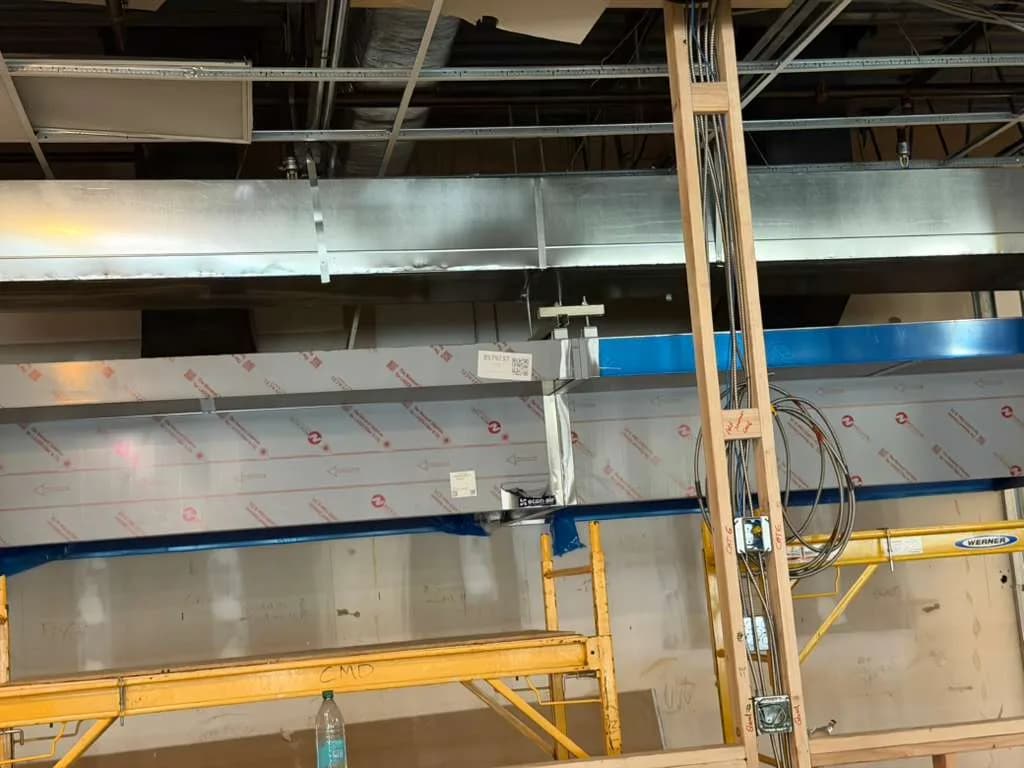 Commercial kitchen exhaust ductwork installation in Maryland