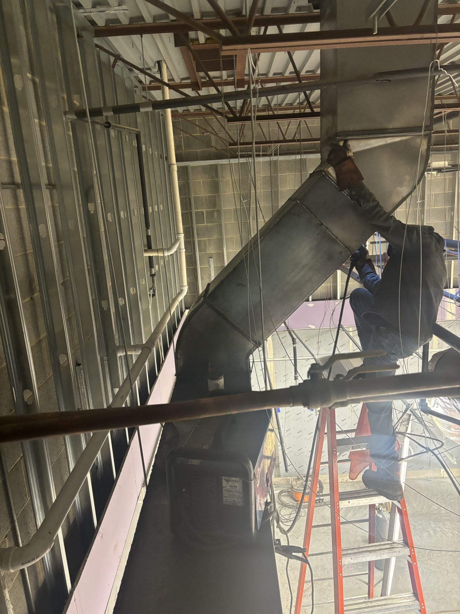 Commercial Grease Duct Cleaning & Fabrication — commercial kitchen hood service